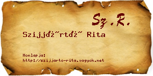 Szijjártó Rita névjegykártya